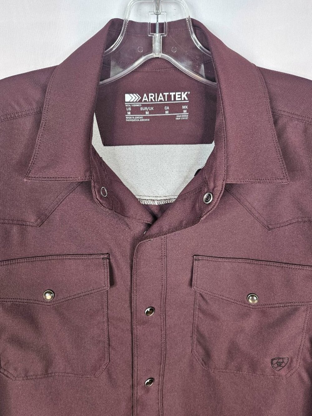 AriatTEK | Snap Shirt Lightweight Western | Brown | Size M - Picture 6 of 14